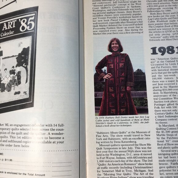 Quilters Newsletter Magazine Special 15th Anniversary Issue 1984 Tips Patterns - Picture 4 of 8
